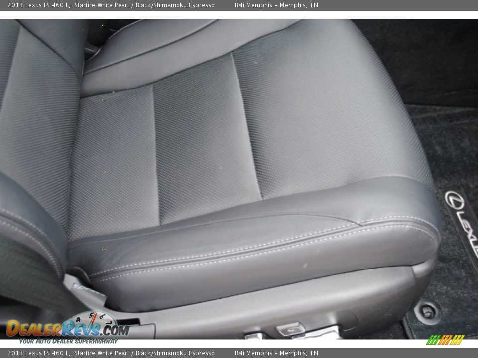 2013 Lexus LS 460 L Starfire White Pearl / Black/Shimamoku Espresso Photo #26