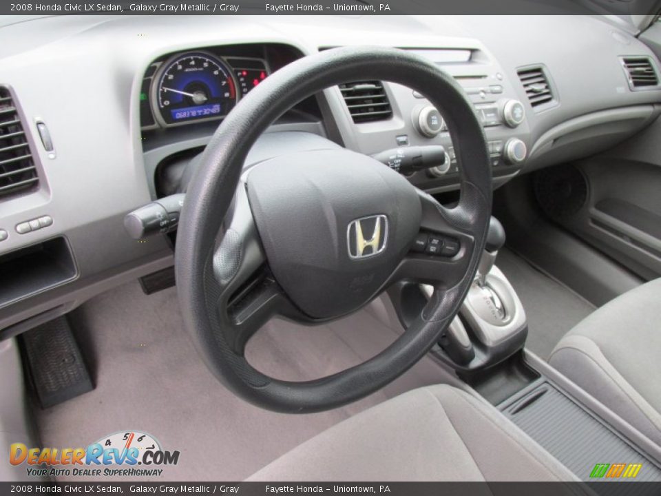 2008 Honda Civic LX Sedan Galaxy Gray Metallic / Gray Photo #10
