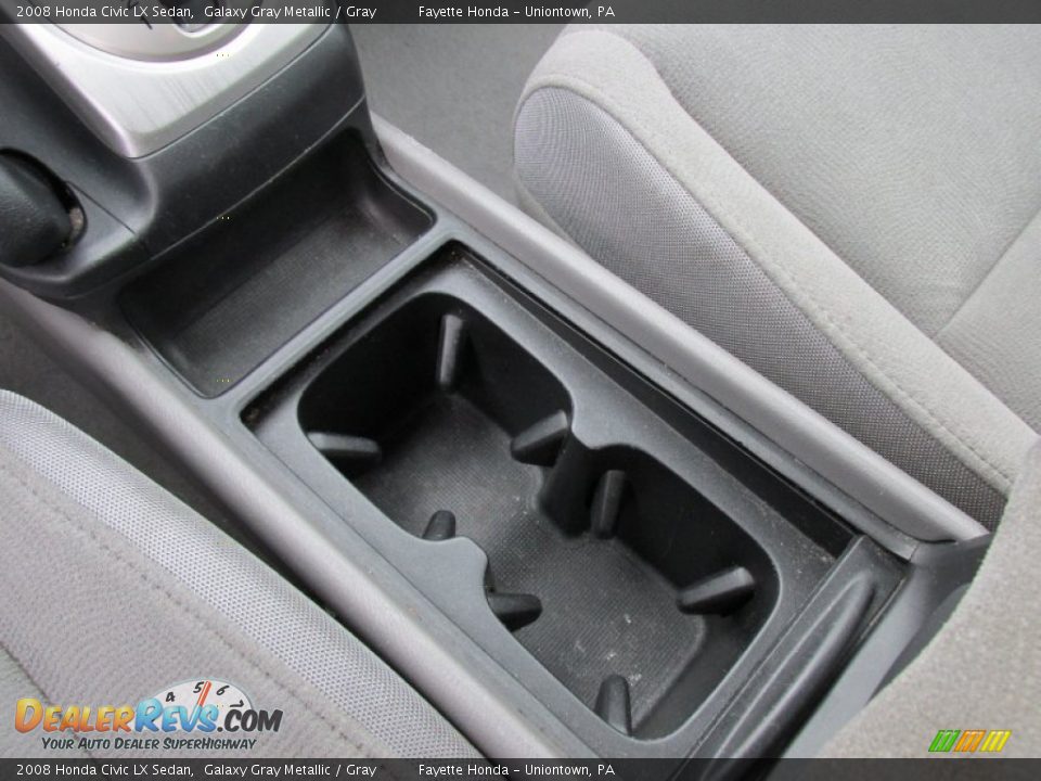 2008 Honda Civic LX Sedan Galaxy Gray Metallic / Gray Photo #12