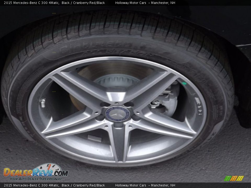 2015 Mercedes-Benz C 300 4Matic Black / Cranberry Red/Black Photo #5