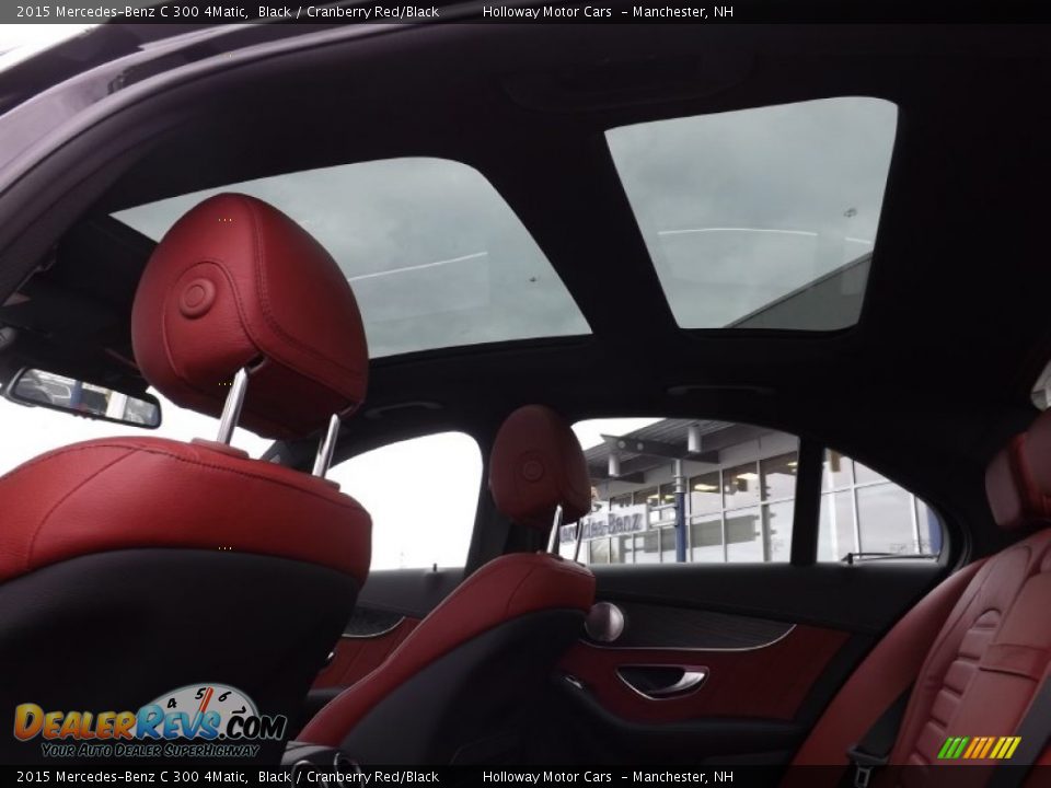 2015 Mercedes-Benz C 300 4Matic Black / Cranberry Red/Black Photo #8