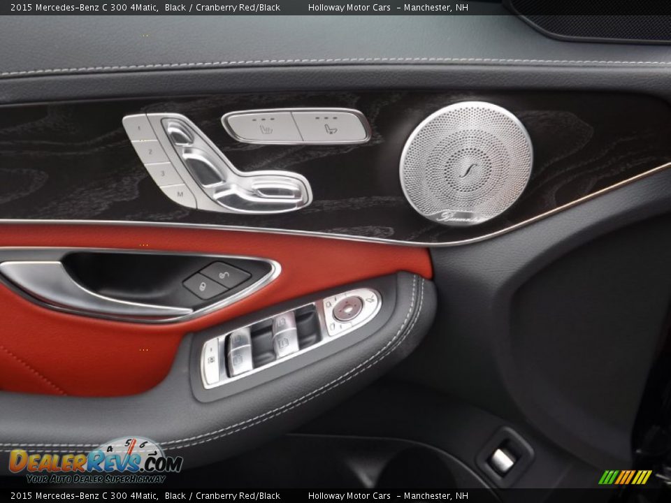 2015 Mercedes-Benz C 300 4Matic Black / Cranberry Red/Black Photo #10