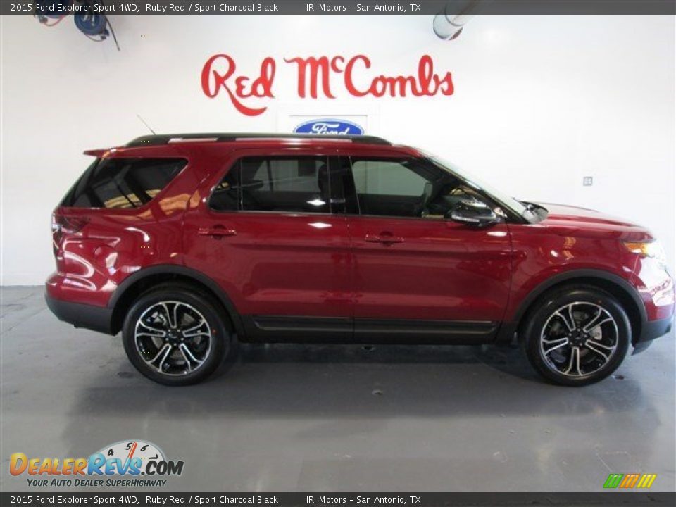 2015 Ford Explorer Sport 4WD Ruby Red / Sport Charcoal Black Photo #9