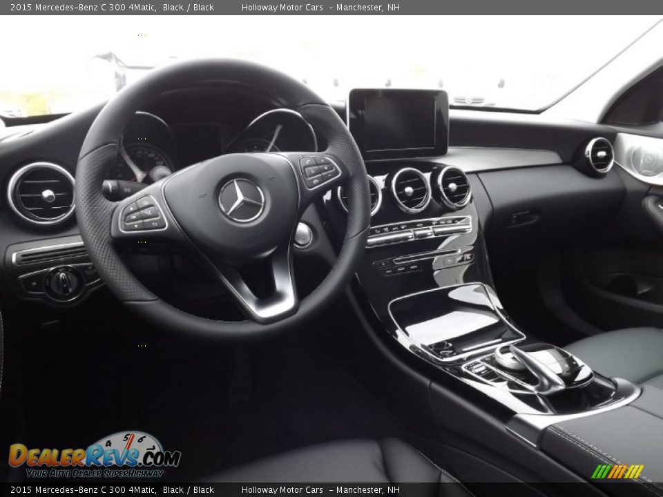 2015 Mercedes-Benz C 300 4Matic Black / Black Photo #7