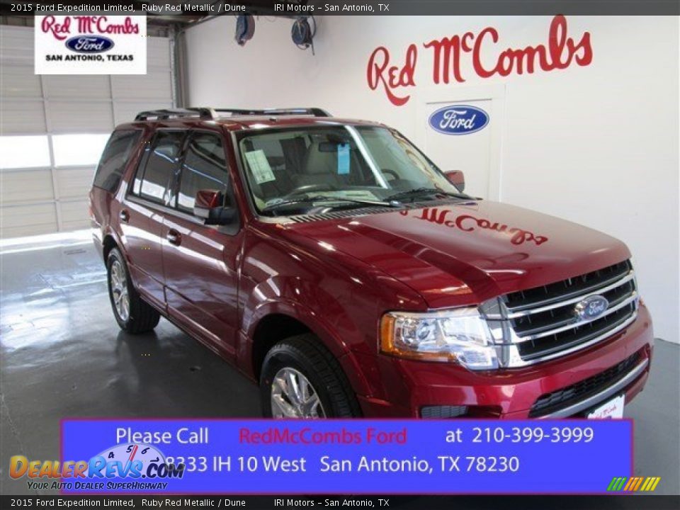 2015 Ford Expedition Limited Ruby Red Metallic / Dune Photo #1