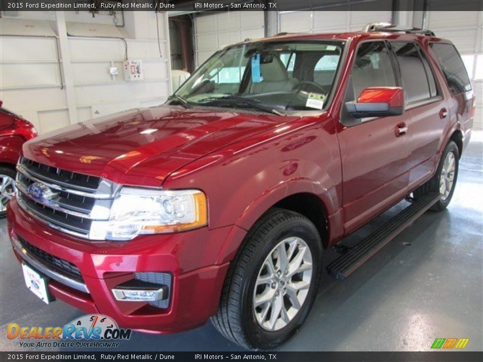 2015 Ford Expedition Limited Ruby Red Metallic / Dune Photo #3
