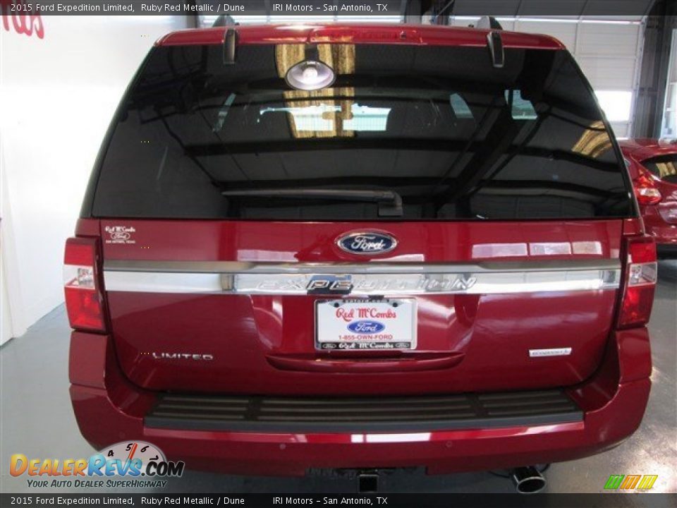 2015 Ford Expedition Limited Ruby Red Metallic / Dune Photo #5
