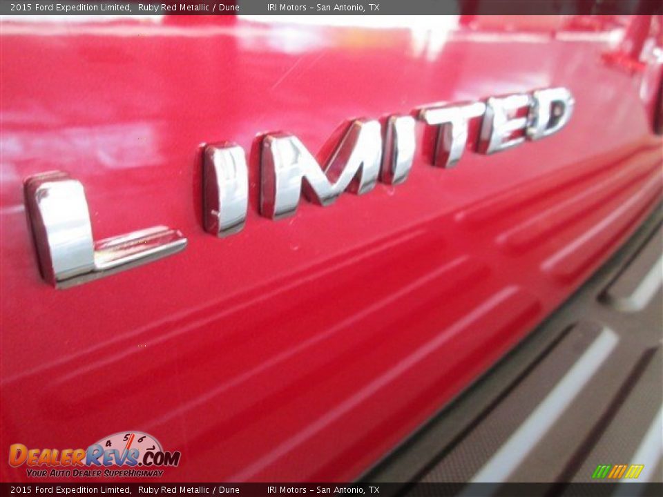2015 Ford Expedition Limited Ruby Red Metallic / Dune Photo #7