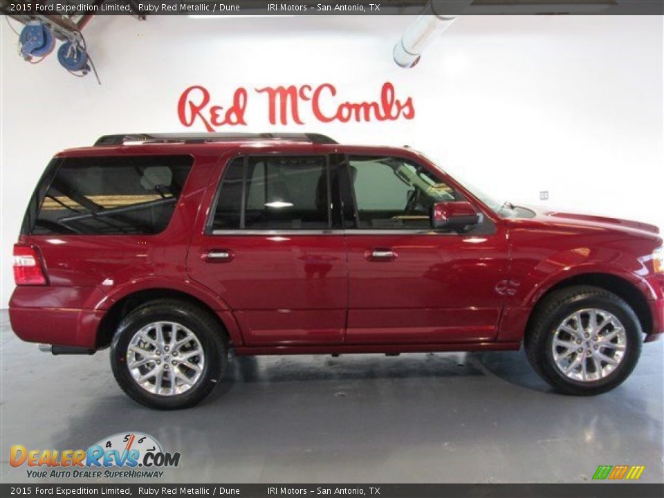 2015 Ford Expedition Limited Ruby Red Metallic / Dune Photo #9