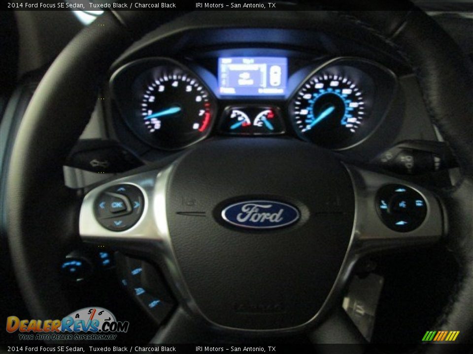 2014 Ford Focus SE Sedan Tuxedo Black / Charcoal Black Photo #20