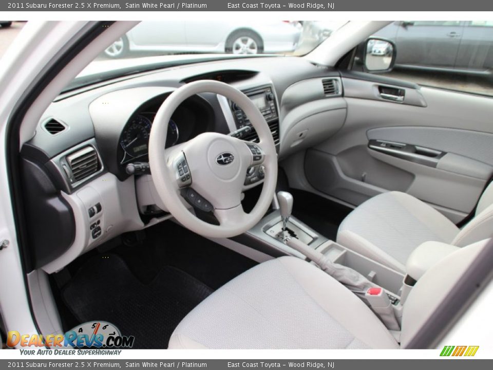 2011 Subaru Forester 2.5 X Premium Satin White Pearl / Platinum Photo #11
