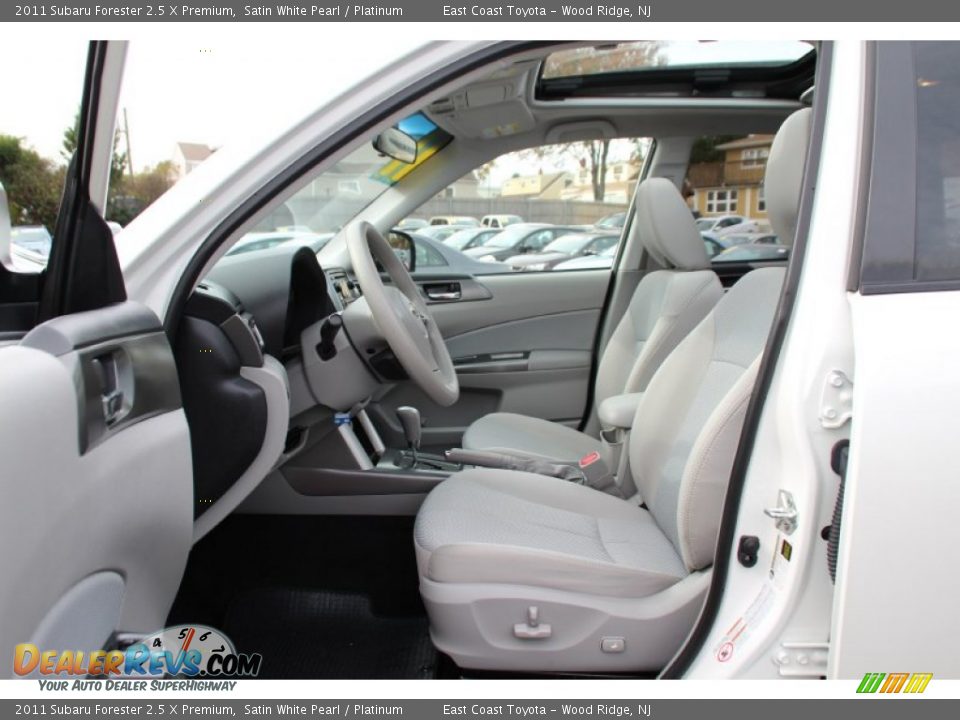 2011 Subaru Forester 2.5 X Premium Satin White Pearl / Platinum Photo #12