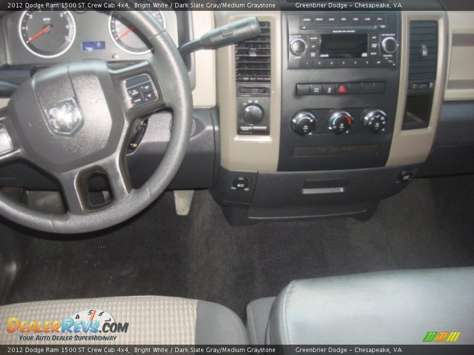 2012 Dodge Ram 1500 ST Crew Cab 4x4 Bright White / Dark Slate Gray/Medium Graystone Photo #2