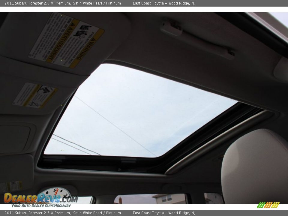 2011 Subaru Forester 2.5 X Premium Satin White Pearl / Platinum Photo #14