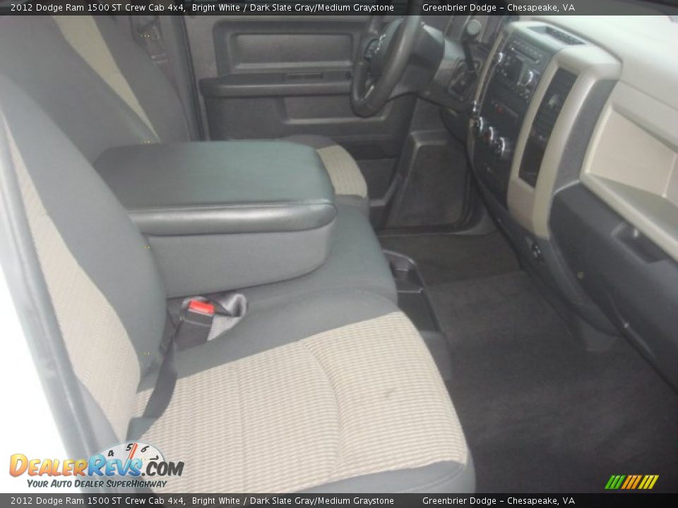2012 Dodge Ram 1500 ST Crew Cab 4x4 Bright White / Dark Slate Gray/Medium Graystone Photo #21
