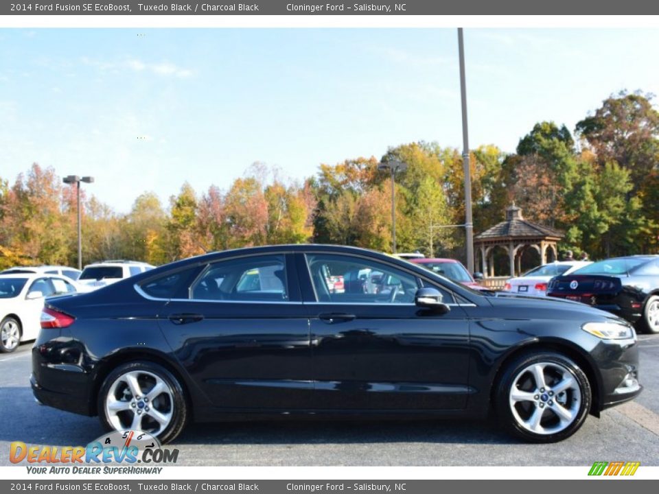 2014 Ford Fusion SE EcoBoost Tuxedo Black / Charcoal Black Photo #2