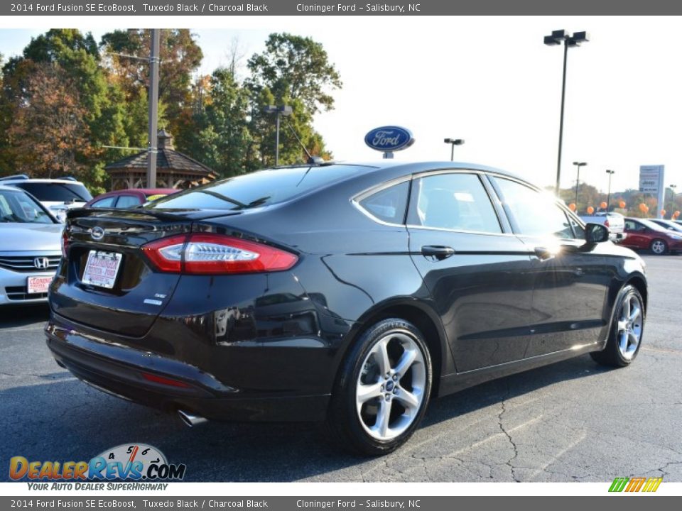 2014 Ford Fusion SE EcoBoost Tuxedo Black / Charcoal Black Photo #3