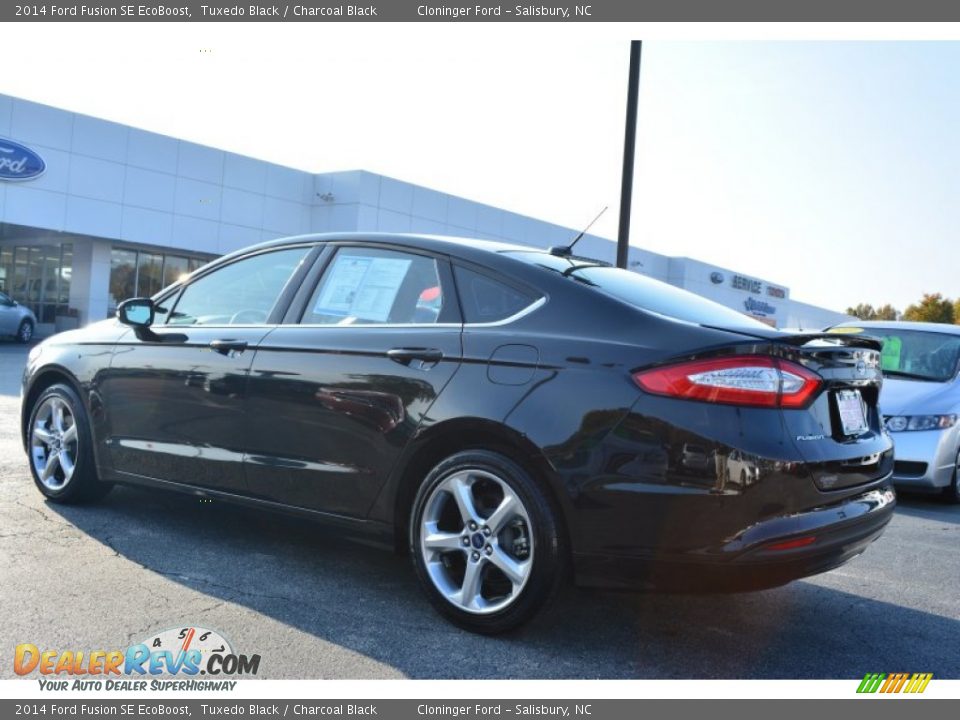 2014 Ford Fusion SE EcoBoost Tuxedo Black / Charcoal Black Photo #5