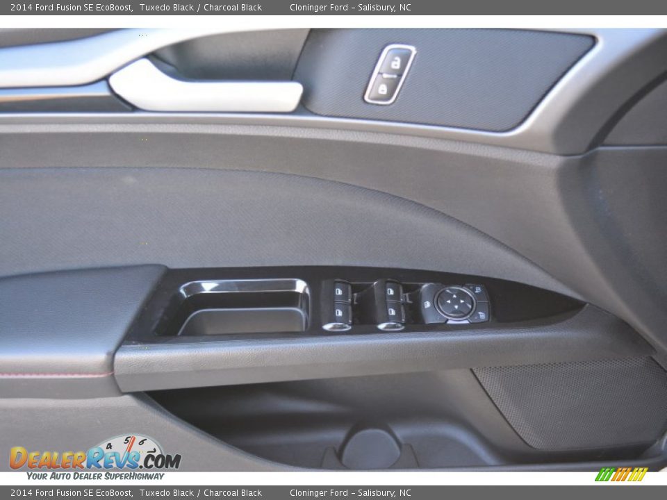 2014 Ford Fusion SE EcoBoost Tuxedo Black / Charcoal Black Photo #8