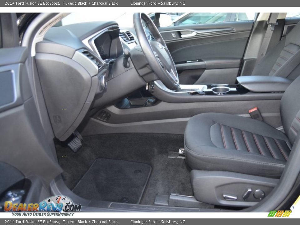 2014 Ford Fusion SE EcoBoost Tuxedo Black / Charcoal Black Photo #9