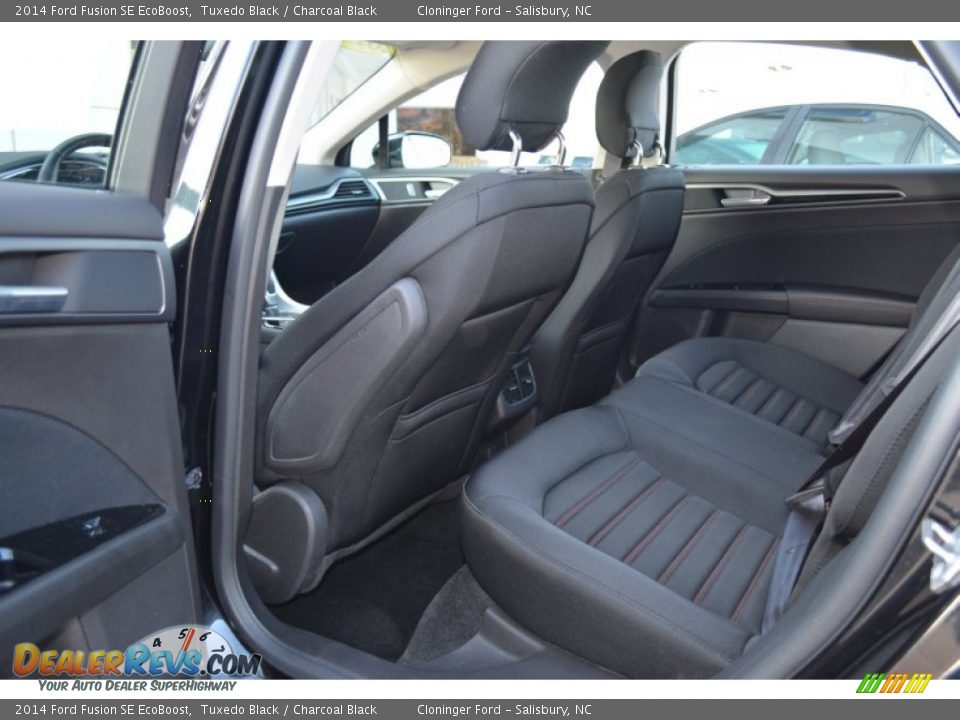 2014 Ford Fusion SE EcoBoost Tuxedo Black / Charcoal Black Photo #12