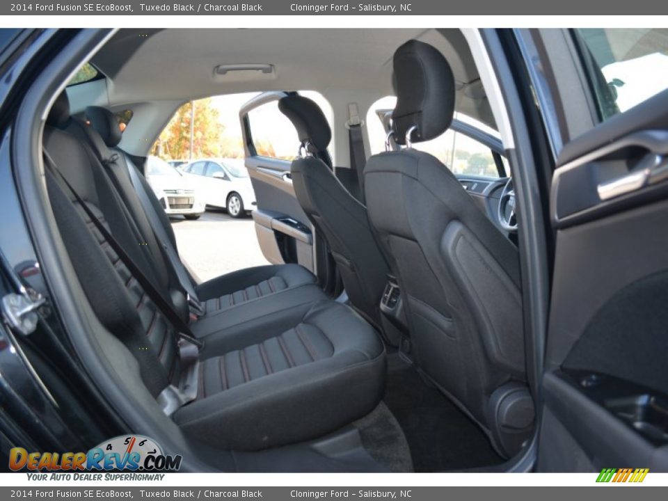 2014 Ford Fusion SE EcoBoost Tuxedo Black / Charcoal Black Photo #14