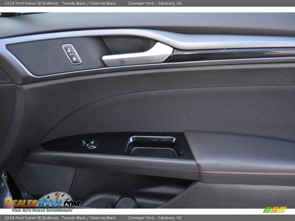 2014 Ford Fusion SE EcoBoost Tuxedo Black / Charcoal Black Photo #15