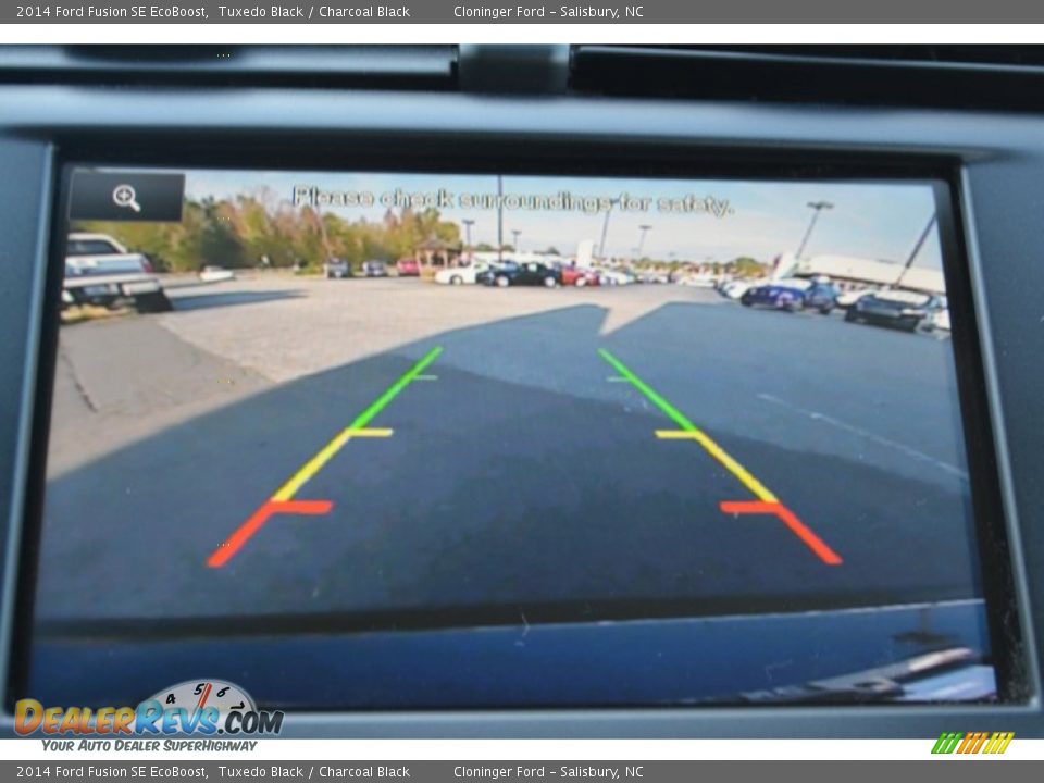 2014 Ford Fusion SE EcoBoost Tuxedo Black / Charcoal Black Photo #20