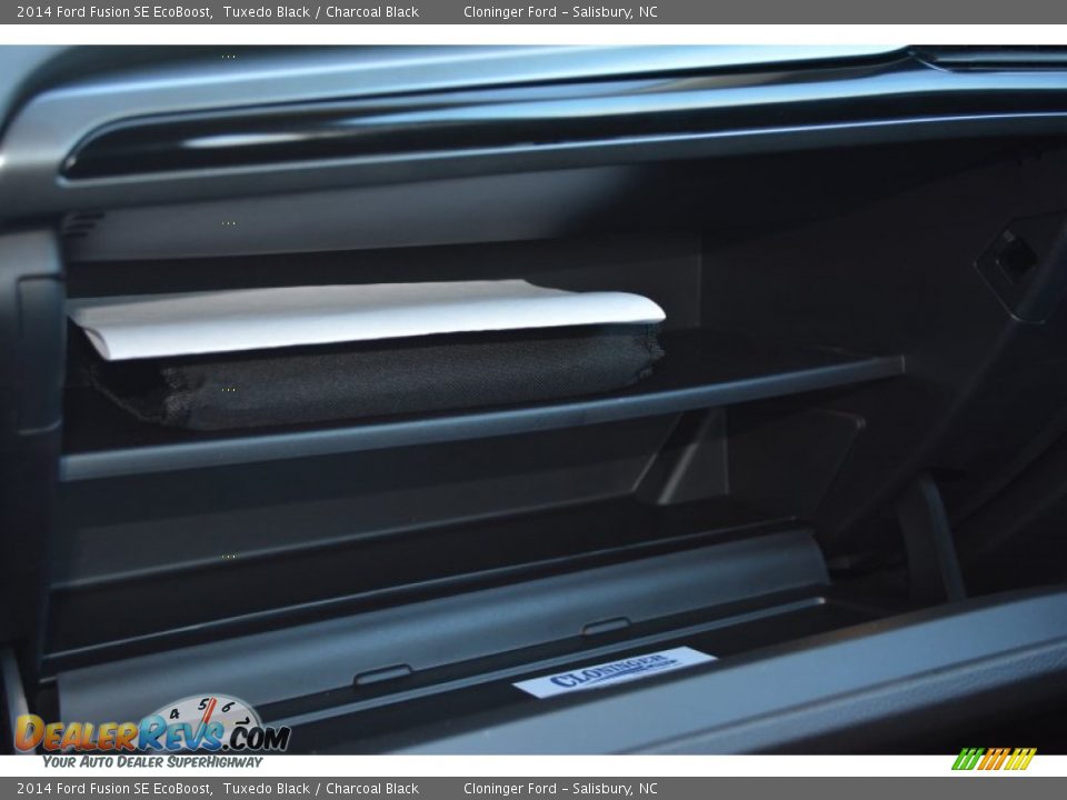 2014 Ford Fusion SE EcoBoost Tuxedo Black / Charcoal Black Photo #27