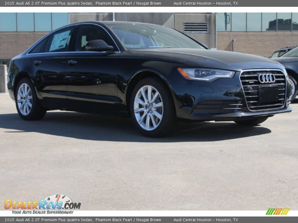 2015 Audi A6 2.0T Premium Plus quattro Sedan Phantom Black Pearl / Nougat Brown Photo #1