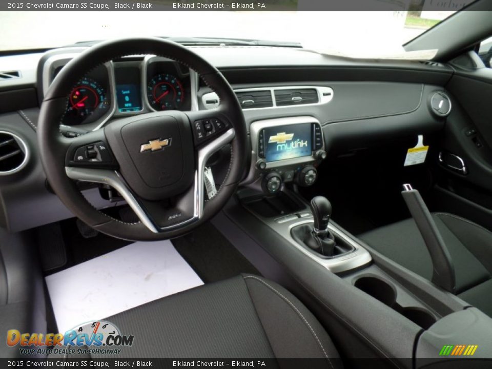 Black Interior - 2015 Chevrolet Camaro SS Coupe Photo #16