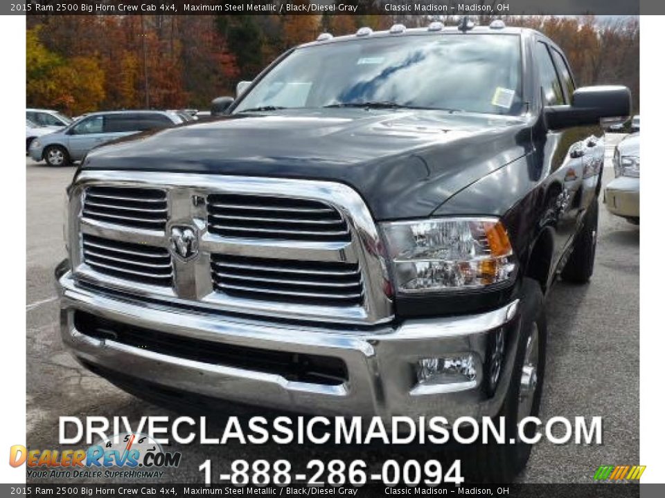 2015 Ram 2500 Big Horn Crew Cab 4x4 Maximum Steel Metallic / Black/Diesel Gray Photo #1