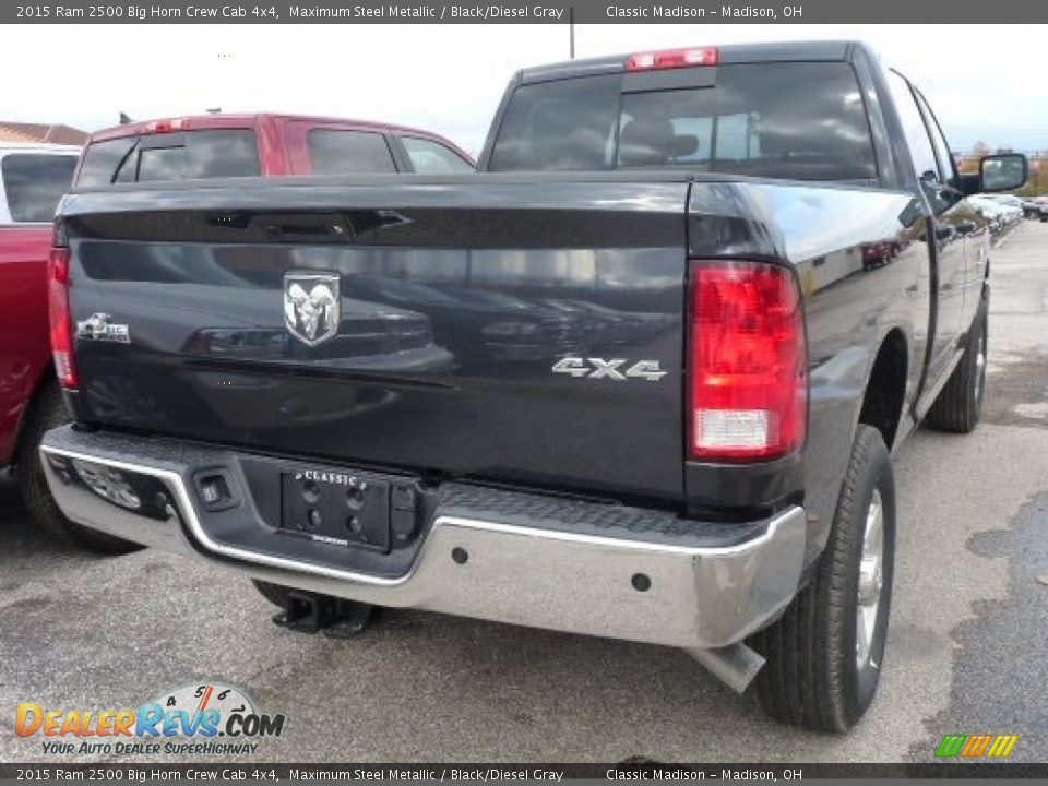 2015 Ram 2500 Big Horn Crew Cab 4x4 Maximum Steel Metallic / Black/Diesel Gray Photo #2