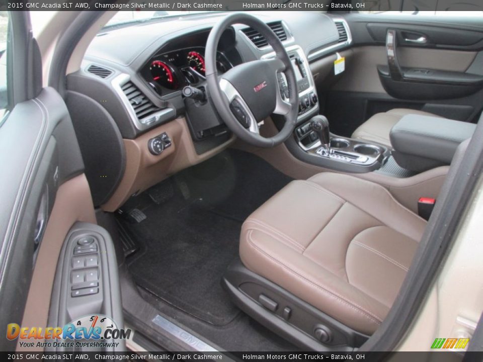 Dark Cashmere Interior - 2015 GMC Acadia SLT AWD Photo #5
