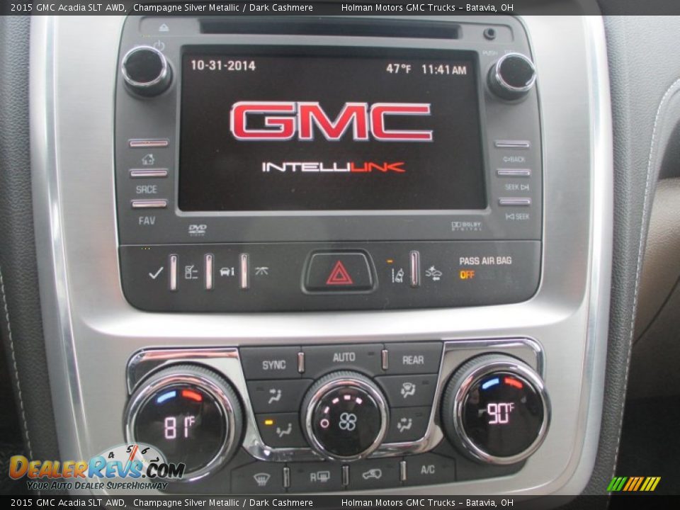 Controls of 2015 GMC Acadia SLT AWD Photo #7