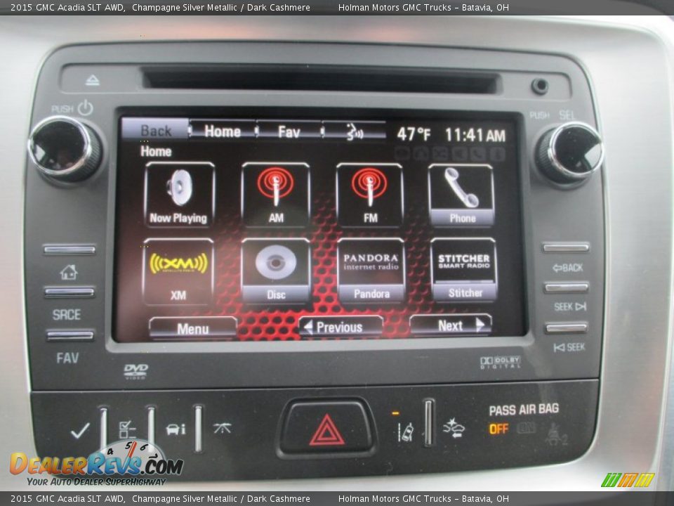 2015 GMC Acadia SLT AWD Champagne Silver Metallic / Dark Cashmere Photo #8