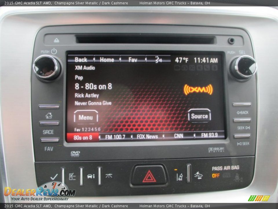 2015 GMC Acadia SLT AWD Champagne Silver Metallic / Dark Cashmere Photo #10