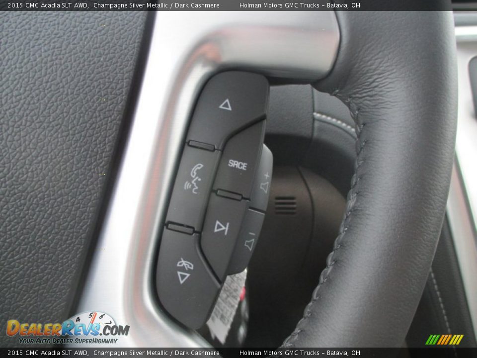 2015 GMC Acadia SLT AWD Champagne Silver Metallic / Dark Cashmere Photo #15