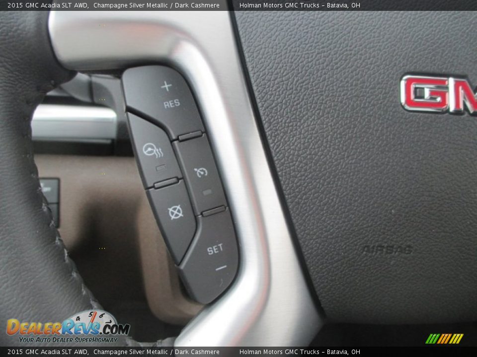2015 GMC Acadia SLT AWD Champagne Silver Metallic / Dark Cashmere Photo #16