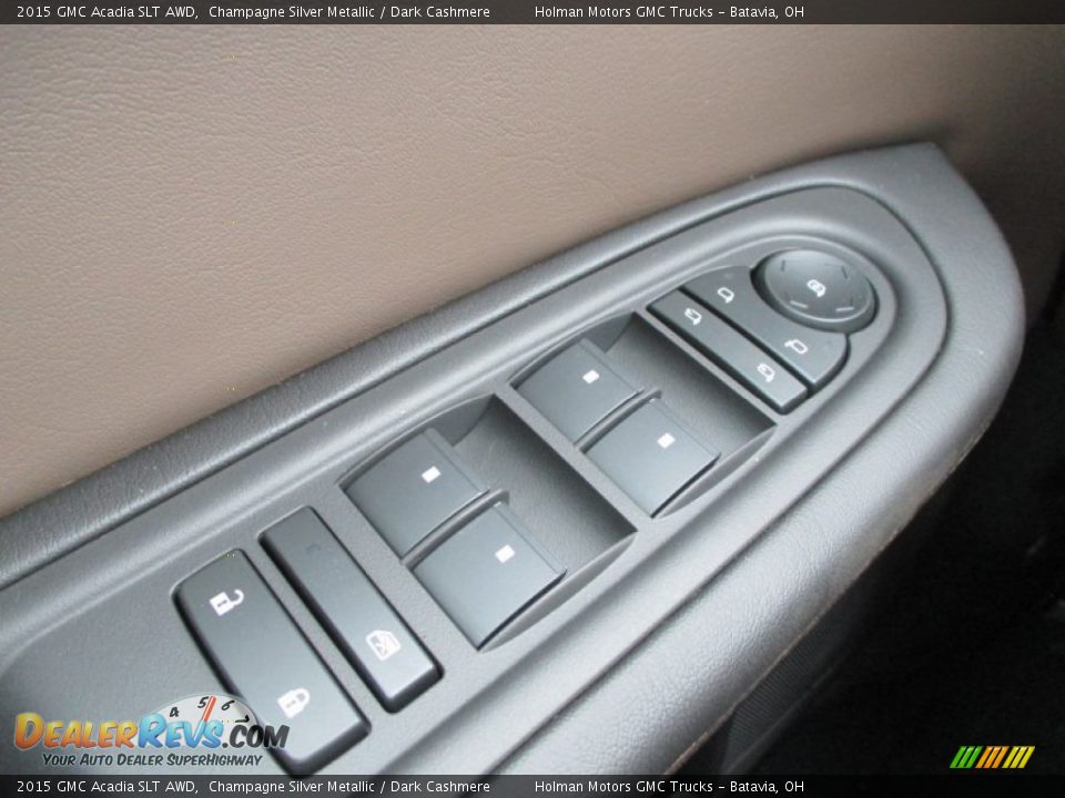 2015 GMC Acadia SLT AWD Champagne Silver Metallic / Dark Cashmere Photo #18