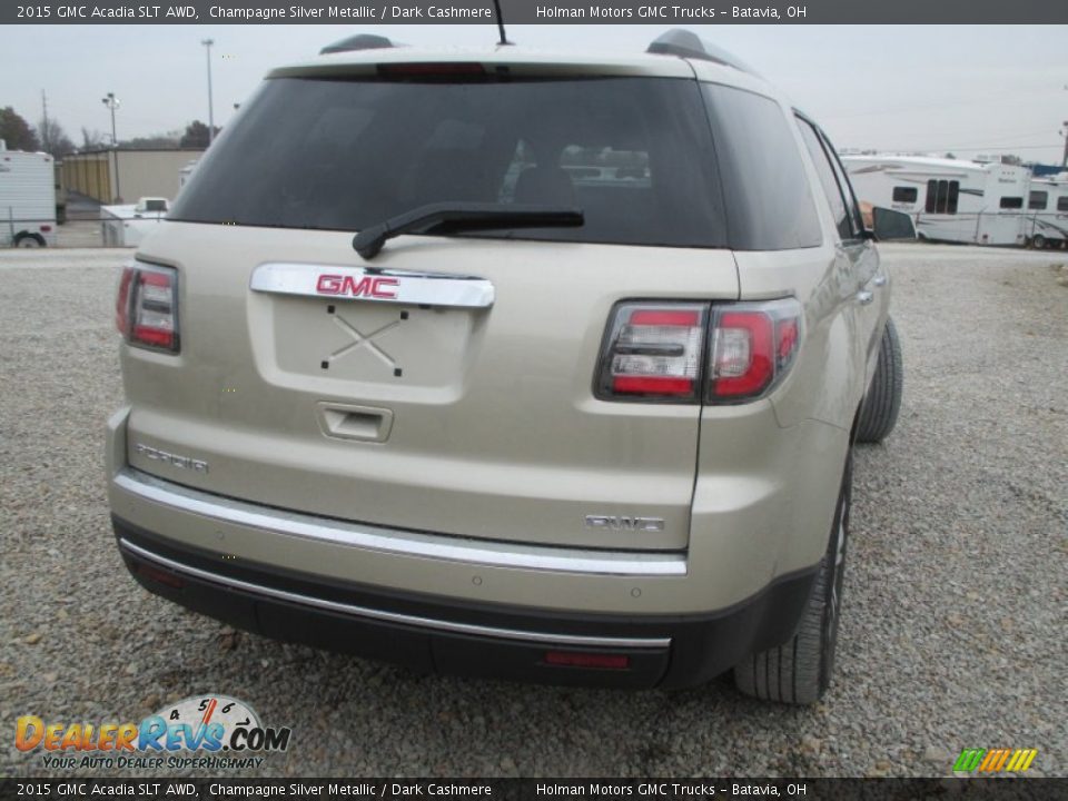 2015 GMC Acadia SLT AWD Champagne Silver Metallic / Dark Cashmere Photo #32