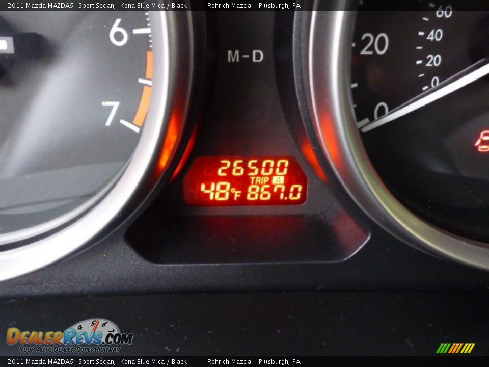 2011 Mazda MAZDA6 i Sport Sedan Kona Blue Mica / Black Photo #9