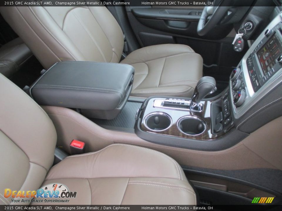 2015 GMC Acadia SLT AWD Champagne Silver Metallic / Dark Cashmere Photo #36