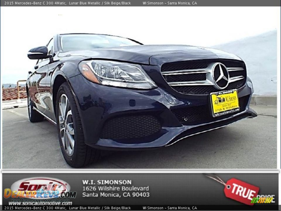 2015 Mercedes-Benz C 300 4Matic Lunar Blue Metallic / Silk Beige/Black Photo #1
