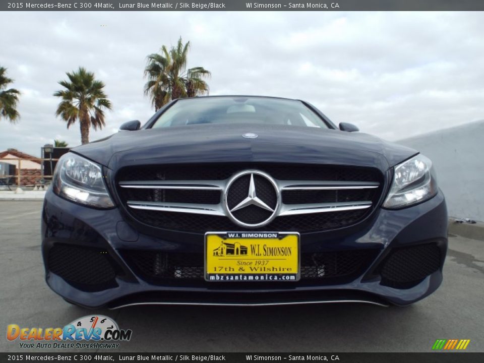 2015 Mercedes-Benz C 300 4Matic Lunar Blue Metallic / Silk Beige/Black Photo #2
