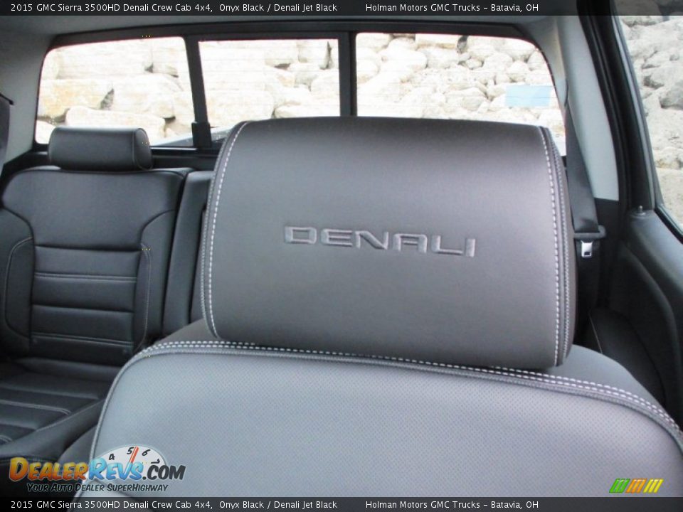 2015 GMC Sierra 3500HD Denali Crew Cab 4x4 Onyx Black / Denali Jet Black Photo #36