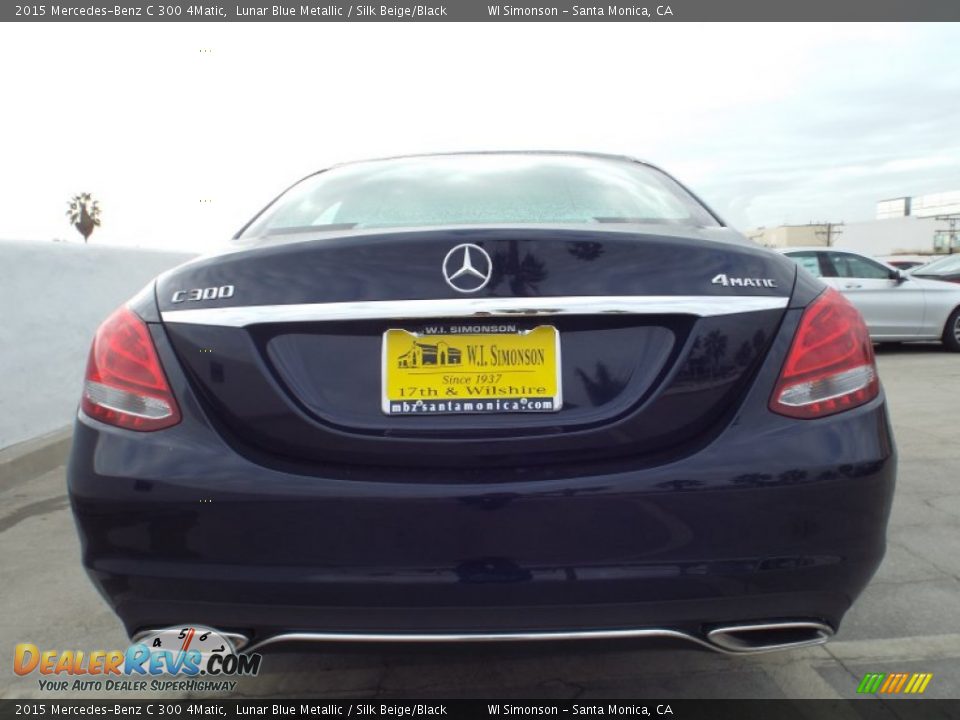 2015 Mercedes-Benz C 300 4Matic Lunar Blue Metallic / Silk Beige/Black Photo #5