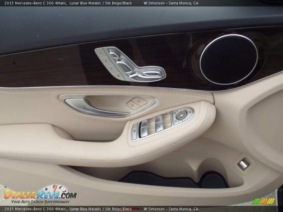 2015 Mercedes-Benz C 300 4Matic Lunar Blue Metallic / Silk Beige/Black Photo #6