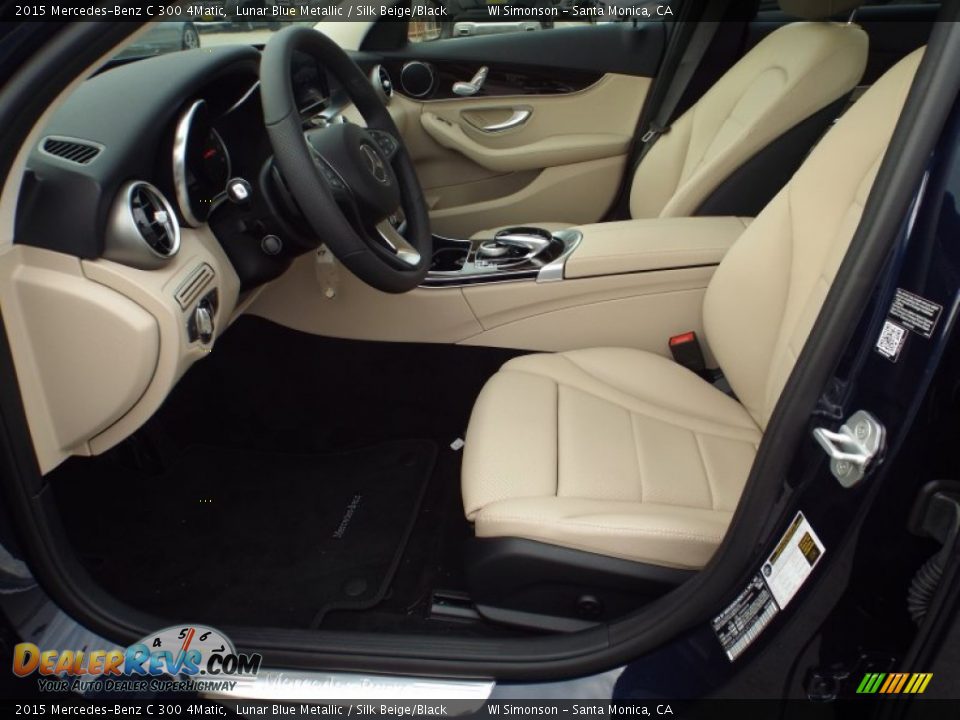 2015 Mercedes-Benz C 300 4Matic Lunar Blue Metallic / Silk Beige/Black Photo #7