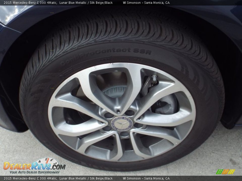 2015 Mercedes-Benz C 300 4Matic Lunar Blue Metallic / Silk Beige/Black Photo #10
